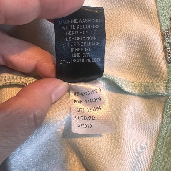 Mint Green Floral Textured Mini Skate Dress size 2 - Picture 7 of 9